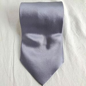 Carlo Palazzi Studio Gray Silk Tie - Classic Solid Handmade Vintage Adjustable